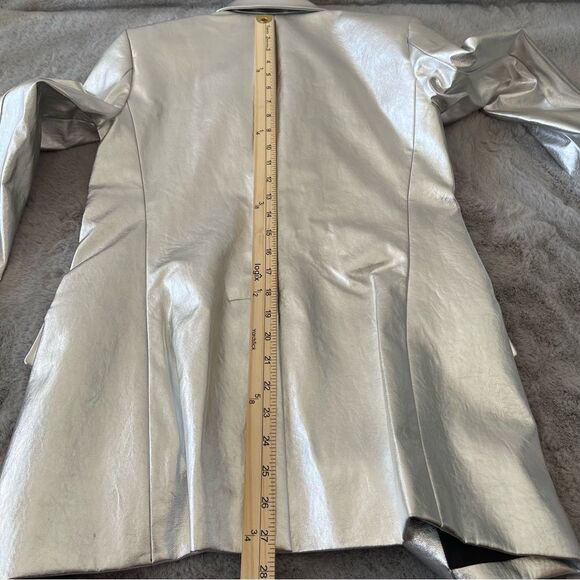 NWT A.L.C Dakota Jacket Metallic silver size 2 - Picture 14 of 16